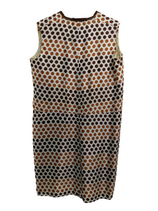 [M] 1960s Polka Dot Shift Dress with Belt