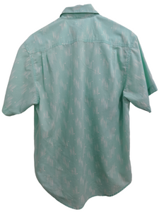 [S] Vintage Seafoam Green Button-Up Top