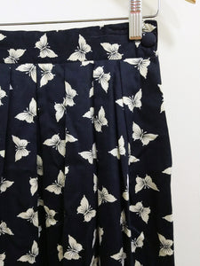 Vintage Butterfly Pleated Skirt