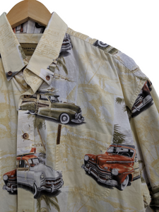 [XL] Station Wagon Print Button-Down Shirt